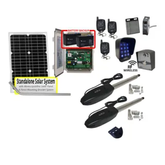 Solar Double Swing Gate Openers