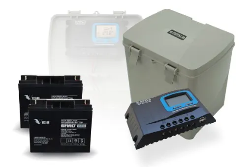 Batteries, Boxes and Solar Regulators