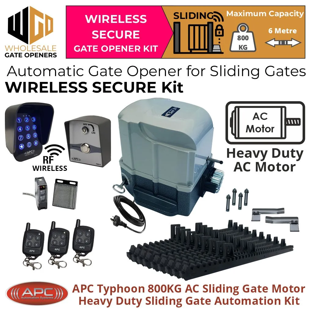 Sliding Gate Automation Wireless Controller Kit With Spring Limits and