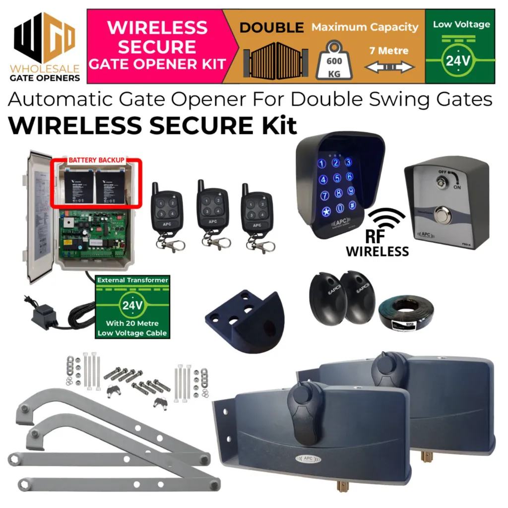 Wife Gate Module Double Swing Gate Automation Wireless Secure Base Kit with With ...