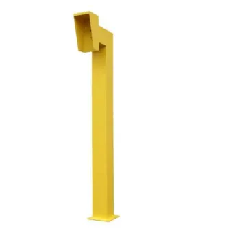 Heavy Duty Pedestal, Keypad Stand | Yellow Gooseneck Pedestal 115cm High with Bolt Down Base