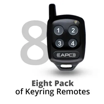 8 Pack of APC Keyring Remotes