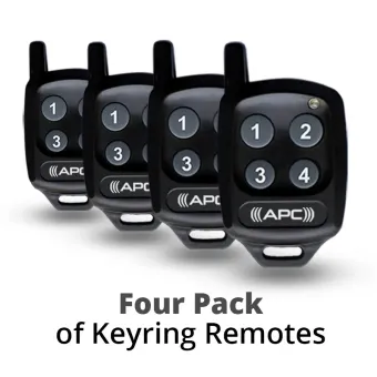 4 Pack of APC Keyring Remotes