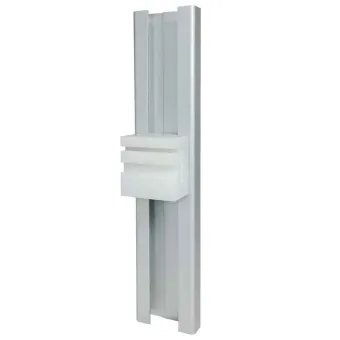 Sliding Gate Guide Combo with White Superior Guide Block and Vertical Guide Channel | Sliding Gate Hardware