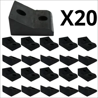 20 Pieces Bulk 45mm High Narrow Mount Rubber Gate Stop | Gate Hardware