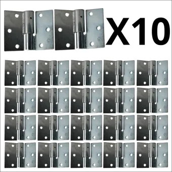 10 Pieces Bulk, Galvanized Right Side Bolt-On/Bolt-On Hinges Set