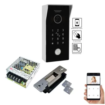 Direct to Smartphone Keypad Video Doorbell Wi-Fi Intercom with Stainless Steel Electric Striker| Eyevision Wi-Fi Smart Video Intercom Access Control Systems