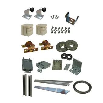 4m Telescopic Sliding Gate Hardware Complete Kit for Cladded Gate with 78mm Recess Mounted Wheels and More