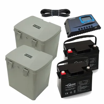 24V 33aH Multipurpose Battery Box with Built In Solar Regulator